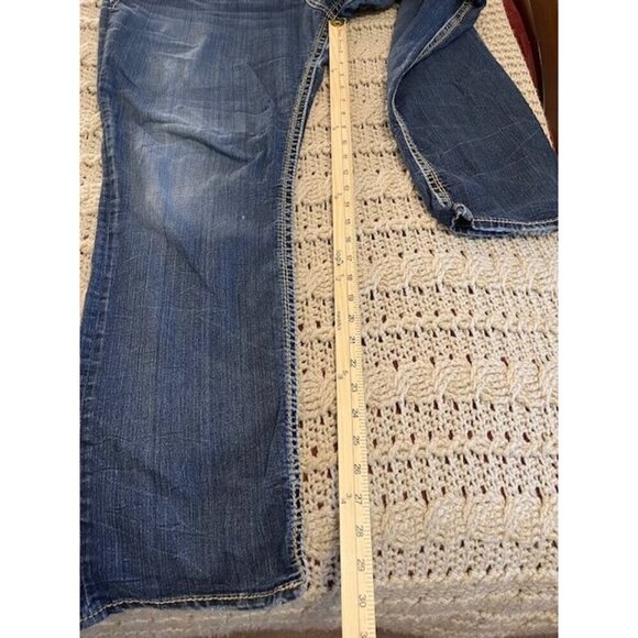 Silver Jeans Co.  WOMEN'S Tuesday Mid-Rise Bootcut Denim Jeans SZ 20/L33 WORN-IN - Picture 5 of 16
